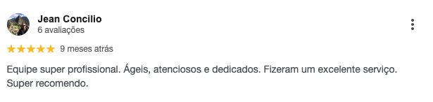 Avaliação de cliente da CAV Vistos publicada no Google